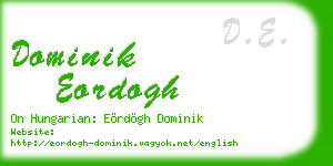 dominik eordogh business card